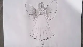 How to draw a beautiful Fairy for beginners l How to draw a Fairy step by step