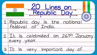 Essay on Republic Day 20 Lines in English | 20 lines on Republic day(26 January) in English