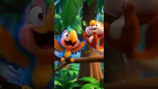 Parrot&rsquo;s Tiny Adventure in 60 Seconds | Cute Cartoon #shorts #shortvideo #cartoon #parrot