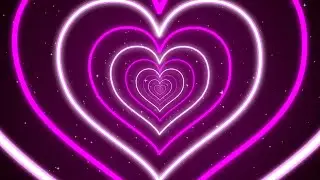 Free Double Neon Pink Lights Love Heart Tunnel TikTok Trend Abstract  Background Loop 2h 4k 60fps