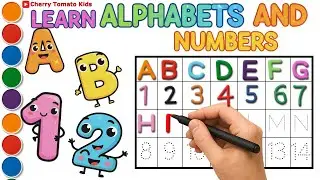 Learn A to Z Alphabets and 1 to 28 Counting | ABC & Numbers Tracing for Kids | Cherry Tomato Kids