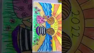 NEW YEAR SPECIAL DRAWING FOR KIDS BY LEENA BANDIL MAM | COMPLETE TUTORIAL LINK IN DESCRIPTION