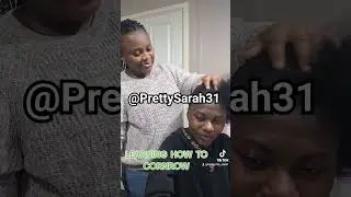 I AM LEARNING HOW TO CORNROW #beginners #shorts #shortsfeed #cornrows #hairtutorial #africa #hair