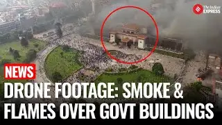 Drone Footage: Protests Engulf Nepal, Government Buildings Set Ablaze | Kathmandu | Nepal Violence