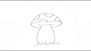 Как нарисовать Гриб Шаг за Шагом | How to draw a Mushroom