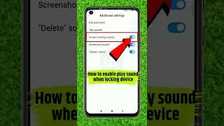 How to enable play sound when locking device | On Sound When Device Locking #shorts