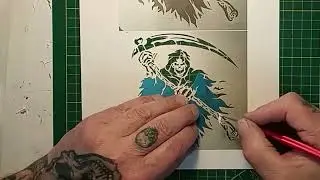 how too make your own reaper airbrush stencil