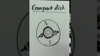 How to draw a compact disk or cd or dvd ?  சிடி எவ்வாறு வரையலாம்?(Drawing lessons for kids)