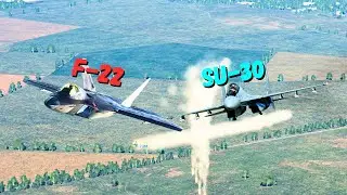 SU-30 vs F-22 RAPTOR | Dogfight | DCS World
