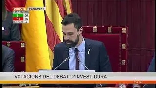 La votació en què Quim Torra és investit 131è president