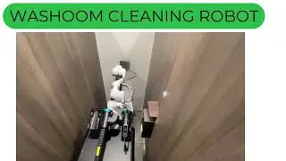Restroom washroom bathroom cleaning robot for offices, malls, public places