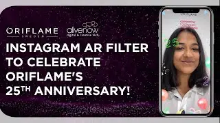 Oriflame 25th Anniversary Instagram AR filter: Celebration & Party Style Spark AR Insta Story Filter