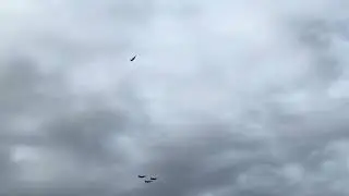 F-16s over Arlington Cemetery in the Missing Man Formation