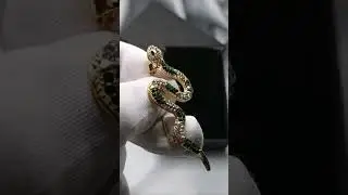 💚Брошь Змея. Символ года. #jewelry #брошь #украшения #fashion