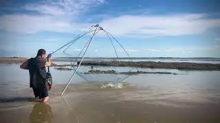 P&ecirc;che au carrelet de pied