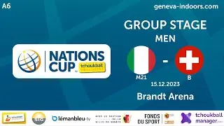 Italie M21 / Suisse B - Phase de groupe Homme - Coupe des Nations Tchoukball 2023 - FR