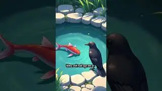 Thirsty cRow and Fish  #bgmi #cartoon #fish  #crow  #pyasakauwa #kauwakikahani