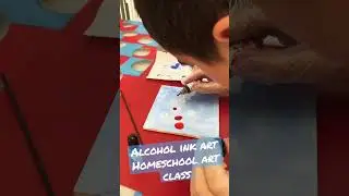 ALCOHOL INK ART🎨 #shorts #alcoholink #art #homeschool