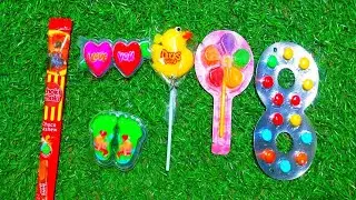 Satisfying video Asmr lollipops candy unboxing video Asmr opening video and chocolate gummy candy🍬