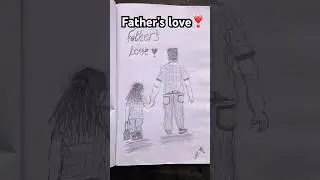 🍂Father and 🌸daughter drawing❤️#art #drawing #presentidea # fathers love❤️&zwj;🔥