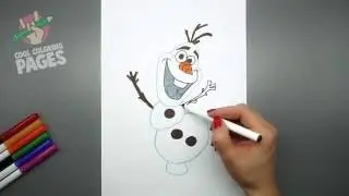 Рисуем и раскрашиваем Олафа из 