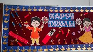 DIWALI PINBOARD DECOR#diwalidecoration #diwali #diwalispecial#school#pinboard #happydiwali #diy#diya