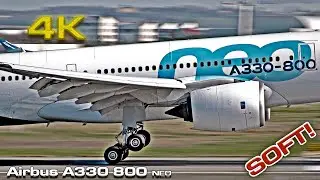 Airbus A330 800 NEO Proto (F-WTTO) ultra soft landing! [4k 50p]