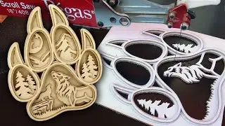 Cutting of multi layered project - Wolf paw