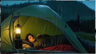 Camping in Long Heavy Rain and Thunder | Extreme Weather Survival in the Wild
