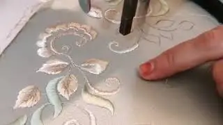 وريقات خاص للمبتدءات/method of embroidery of the rose leaf with silver thread