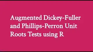 ADF and PP Unit Root Test in R