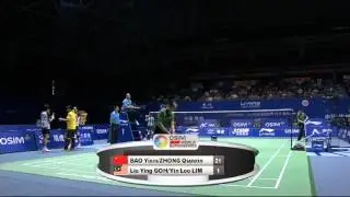 SF - WD - Bao Y./Zhong Q. vs Goh L.Y./ Lim Y.L. - 2012 China Masters