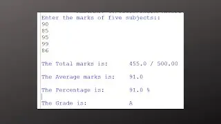 calculate the Total, Average and Percentage program in python