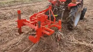 Sugarcane stubble shaver खोडवा कटर khodwa cutter with mini tractor 22 hp vst