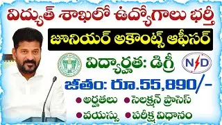 తెలంగాణ విద్యుత్ శాఖలో JAO ఉద్యోగాలు భర్తీకి నోటిఫికేషన్ | TGNPDCL JAO Recruitment Notification 2025