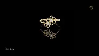 Golden Twin Blossom Diamond Ring #ivevar #ring #usa #viralvideo #viral #trending #youtubeshorts