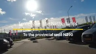 Terneuzen shopping center cycling to provincial road N290 in Zeeland