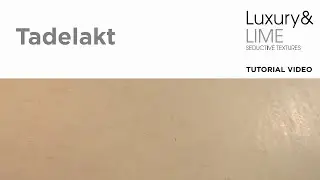 Tadelakt by Luxury&Lime | Application Video 2025