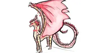 a drawing of Kinkajou from wings of fire 