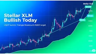 Stellar XLM Bullish Today - USDY launch, triangle Breakout & $0.63 target
