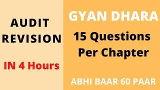 Audit Full Revision in 4 Hours | Company Audit Revision | IPCC/PCC | Marathon Video SBS Redefination