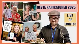 Top karikaturen2025 ✏️🎉 &ndash; Live getekend op evenementen - Marin-Artist