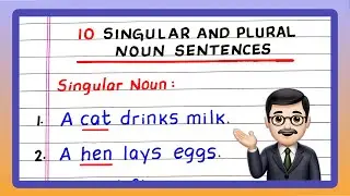 Singular and Plural Sentences | 10 Singular Sentences | 10 Plural Sentences | in English