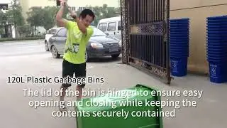120L Plastic Garbage Bins With 2 Wheels