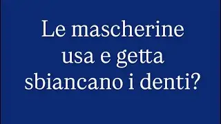 👌 mascherine usa e getta 