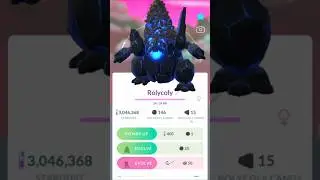 New Rolycoly evolves into Coalossal... #pokemongo #shorts #pokemon