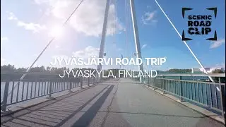 Scenic route around Lake Jyv&auml;sj&auml;rvi in Finland