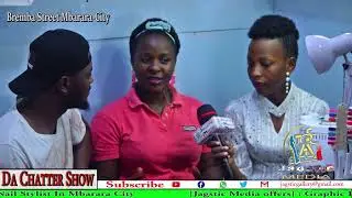 Hannz and Tribias chatting with Cathy the female nail stylist (mbarara).