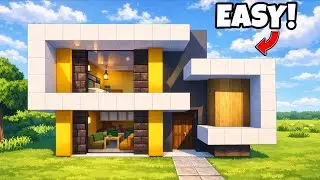 Minecraft Best Easy Simple Morden Survival House building (Tutorial 2025#minecraft #trading #house  