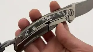 Shirogorov Knives Quantium WKM - Titanium/White CarboTi - ZDI-E Blade - MRBS Knife From Recon 1